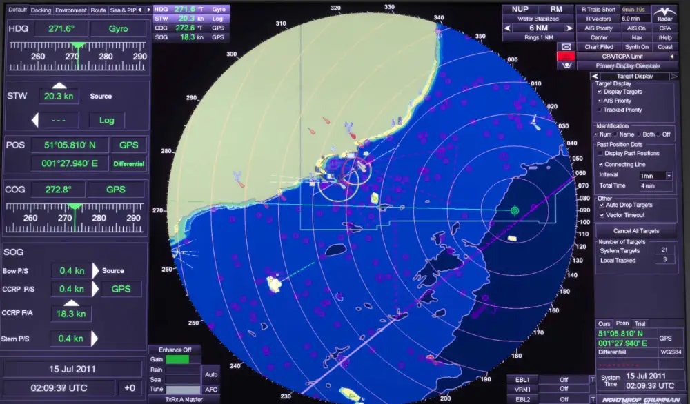 Sperry Marine radar / ECDIS display – equipment we supply and service